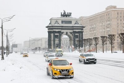 Гололедица в Москве