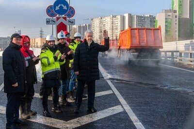 Надвижка пролёта путепровода через МЦД-2