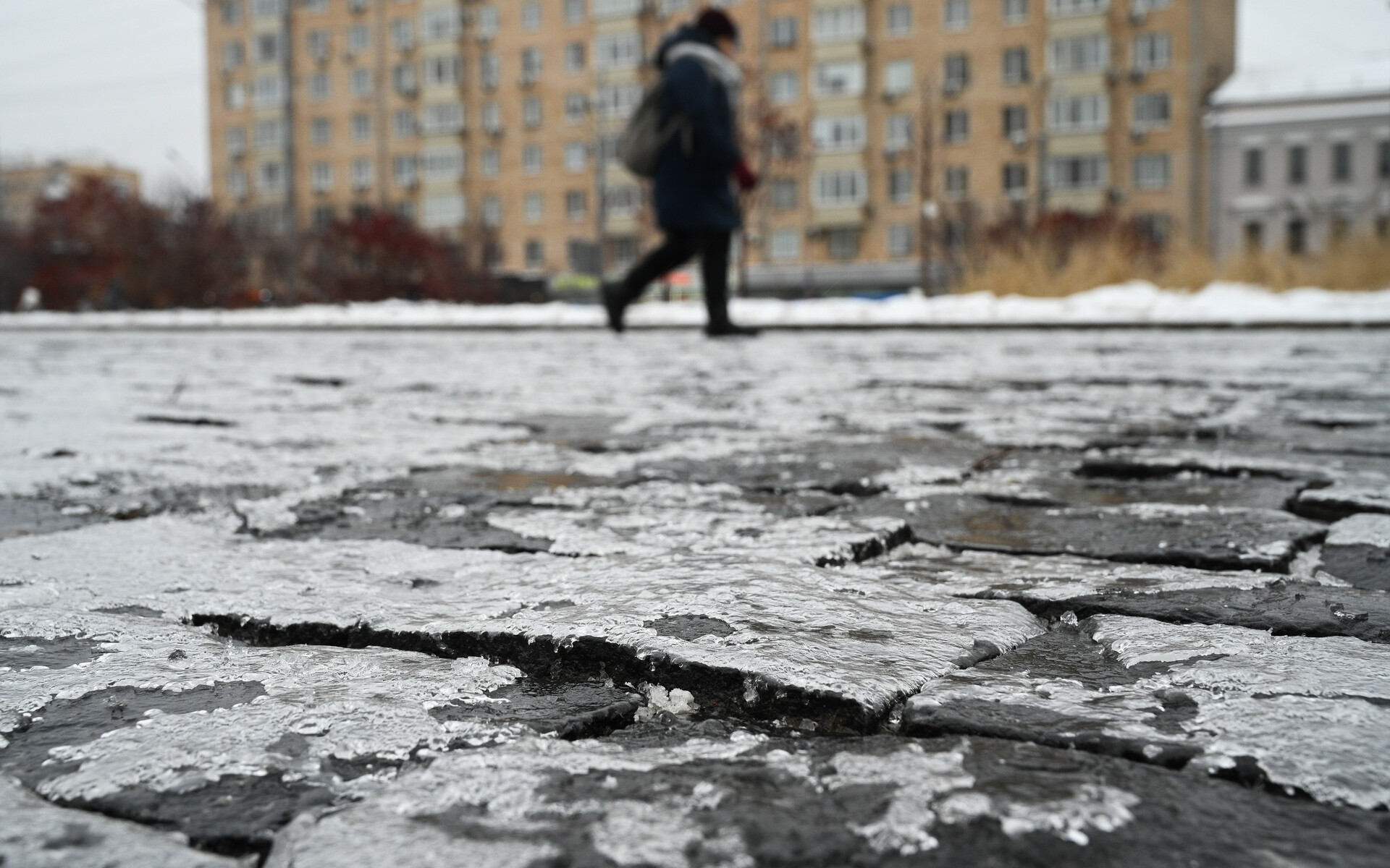 Гололедица в Подмосковье